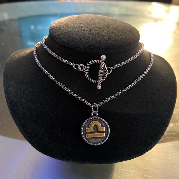 Silverskylight Jewelry - ♎️ LIBRA zodiac sign silver & gold stainless steel wrap around necklace